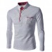 Mens Slim Fit Casual Wave Point Long Sleeve T Shirts