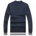 Mens Thick Sweaters Casual Knitting Splicing Shoulder Pullovers