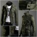 Men's Military Style Stand Collar Winter Jacket Slim Fit Fashion Coat