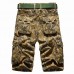 Summer Mens Cotton Camouflage Multi Pockets Casual Cargo Pants