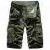 Summer Mens Cotton Camouflage Multi Pockets Casual Cargo Pants