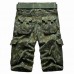 Summer Mens Cotton Camouflage Multi Pockets Casual Cargo Pants