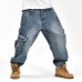 Loose Plus Size 30-46 Hip-Hop Men Fashion Big Size Jeans Pop Skateboard Pants