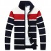 Winter Thick Casual Stand Collar Sweaters Mens Stripe Knitted Zipper Jacquard Cardigan