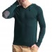 Casual Hooded Knitted Sweatshirt Pure Color Men Pullover Sweater Sport Tops