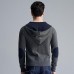 Casual Hooded Knitted Sweatshirt Pure Color Men Pullover Sweater Sport Tops