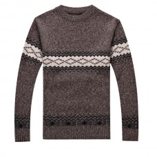 Mens Fashion Winter Spell Color Sweater O-neck Collar Casual Pullover Knitwear