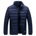 Man Light Weight Windproof Waterproof Slim Fit Duck Down Jackets Stand Collar Feather Coats