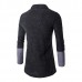 Autumm Fashion Cardigan Sweater Mens Casual Trends Knitwear Stitching Solid Color Cardigan