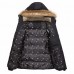 Mens Winter Fur Collar Detachable Hood Thick Warm Padded Jacket Parka