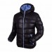 Men Winter Plus Thick Hooded Windproof Warm Fashion Contrast Color Lining Padded Jacket