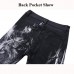 Mens Fashion Wolf Printing Black Straight Leg Denim Long Pants Jeans US Size 30-40