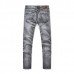 Mens Straight Legs Slim Fit Gray Elasticity Denim Pants Fashion Casual Jeans