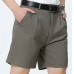 Middle Aged Mens Business Casual Golf Shorts Summer Cotton Knee Length Suit Shorts Pants