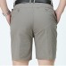 Middle Aged Mens Business Casual Golf Shorts Summer Cotton Knee Length Suit Shorts Pants