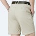 Middle Aged Mens Business Casual Golf Shorts Summer Cotton Knee Length Suit Shorts Pants