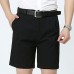 Middle Aged Mens Business Casual Golf Shorts Summer Cotton Knee Length Suit Shorts Pants