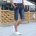 Summer Casual Straight Leg Thin Cotton Short Multi Pockets Jeans for Men