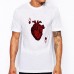 Summer Men's Poker Print T-shirt V-neck Cotton Tees Casual Short Sleeve T-Shirt