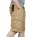 Big Size Cotton Men's Shorts Summer Multi Pockets Leisure Washing Cargo Shorts