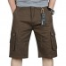 Big Size Cotton Men's Shorts Summer Multi Pockets Leisure Washing Cargo Shorts