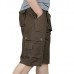 Big Size Cotton Men's Shorts Summer Multi Pockets Leisure Washing Cargo Shorts