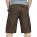 Big Size Cotton Men's Shorts Summer Multi Pockets Leisure Washing Cargo Shorts