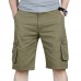 Big Size Cotton Men's Shorts Summer Multi Pockets Leisure Washing Cargo Shorts