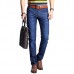 Spring Summer Casual Business Straight Leg Basic Thin Long Jeans for Men