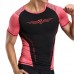 Summer Mens Elastic Training Quick Drying Sport T-shirt Breathable Slim Fitness Jogging Tops Tees