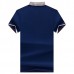 Summer Stylish Mens Solid Color Lapel Business T-shirt Soft Cotton Short Sleeve Casual Tops Tees