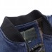 Mens Plus Size S-3XL Embroidery Armband Epaulet Decoration Pilot Flight Jacket Denim Coat