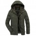 Mens Fleece Thick Warm Big Size Hooded Detachable Outdoor Jacket Winter Coat