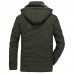 Mens Fleece Thick Warm Big Size Hooded Detachable Outdoor Jacket Winter Coat