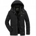 Mens Fleece Thick Warm Big Size Hooded Detachable Outdoor Jacket Winter Coat