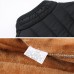 Mens Winter Black Fleece Thick Warm Solid Color Stand Collar Jacket