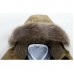 Winter Warm Down Jacket Furry Collar Detachable Hood Zipper Button Multi Pockets Men Parkas