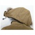 Winter Warm Down Jacket Furry Collar Detachable Hood Zipper Button Multi Pockets Men Parkas