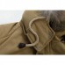 Winter Warm Down Jacket Furry Collar Detachable Hood Zipper Button Multi Pockets Men Parkas