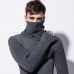 High Street Turtleneck Thick Warm Knitted Sweaters Fall Winter Men's Fashion Solid Color Pullovers