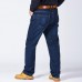 Plus Size Casual Business Straight Legs Loose High Elastic Jeans for Men