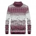 Men's Leisure Turtleneck Sweater Pullover Winter Fashion Printing Long Sleeve Warm Pullover