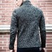 Winter Warm Thick Sweater Pullovers Men's Fashion Solid Color High Neck Slim Fit Knitted Pullover