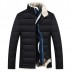 Winter Quilted Thick Warm Stand Collar Zipper Slim Padded Jackets for Men