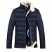 Winter Quilted Thick Warm Stand Collar Zipper Slim Padded Jackets for Men