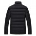 Winter Quilted Thick Warm Stand Collar Zipper Slim Padded Jackets for Men