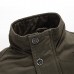 Mens Plus Size S-4XL Stand Collar Cotton Casual Military Jacket