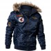 Men Pilot Bomber Jacket Army Military Flight Motorcycle Jackets Winter Parkas Padded Outerwear