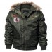 Men Pilot Bomber Jacket Army Military Flight Motorcycle Jackets Winter Parkas Padded Outerwear