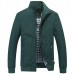 Casual Business Plus Size XS-5XL Pure Color Zipper Spring Autumn Jacket for Men